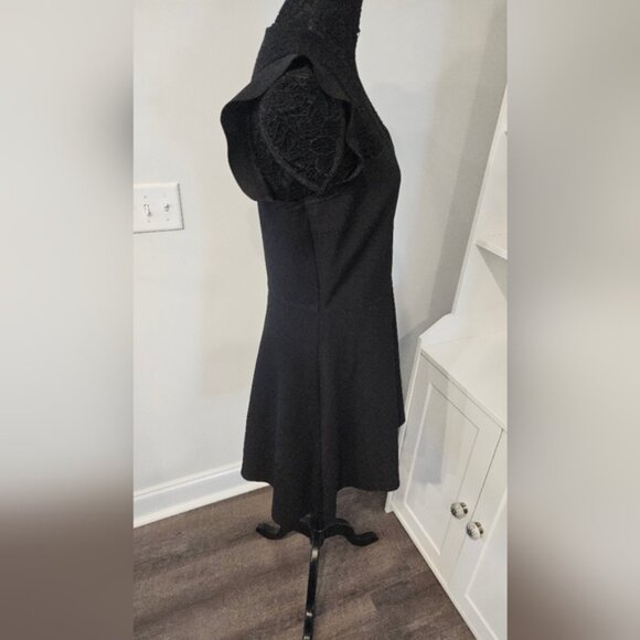 XOXO Womens Black Lace Inlay Flutter Sleeves Cocktail Dress Juniors XXL - Picture 5 of 12